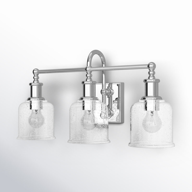 Éclairage pour salle de bain à 3 lumières à intensité variable Gearld, Chrome