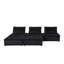 Canapé modulaire en velours noir 5 pièces Aveline-2140541925-2140541922