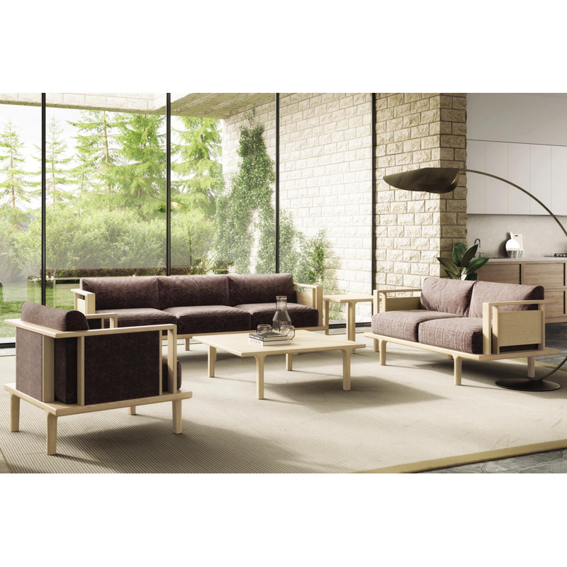 Sierra Solid Wood End Table, Natural Walnut, 22"H x 24"W x 24"D