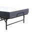 Lit pliant de 75 po x 46 po de large avec tête de lit réglable, lit extra long escamotable pour les personnes de grande taille, matelas en mousse viscoélastique de 5 po, lit d'invité robuste sur roulettes, lit simple spacieux