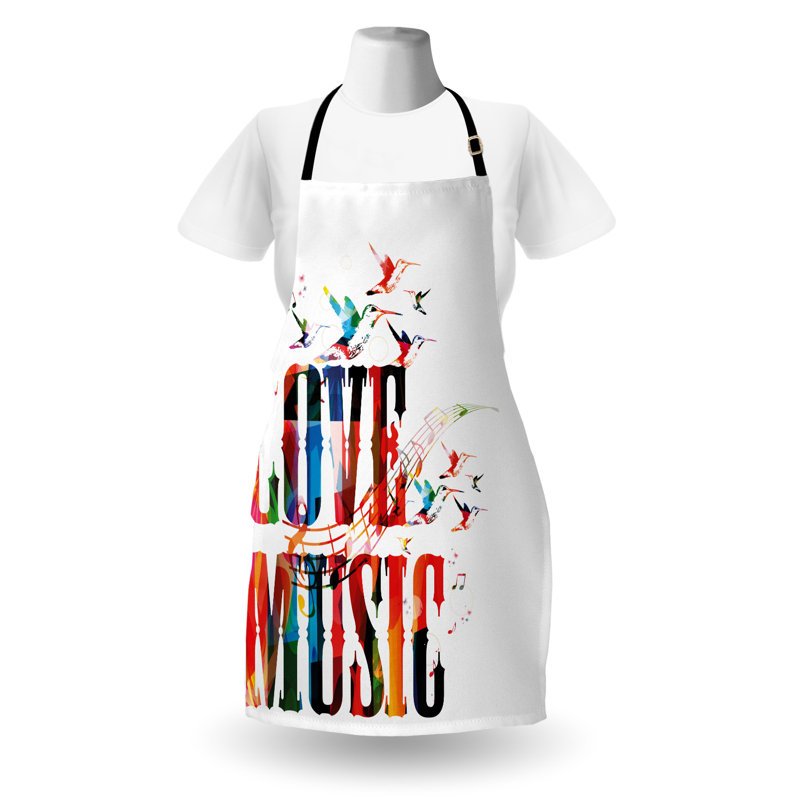 Multicolore East Urban Home Modern, tablier unisexe, thème musical Grungy, taille adulte