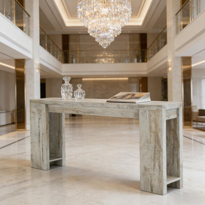 Table d'entrée en bois, console, canapé