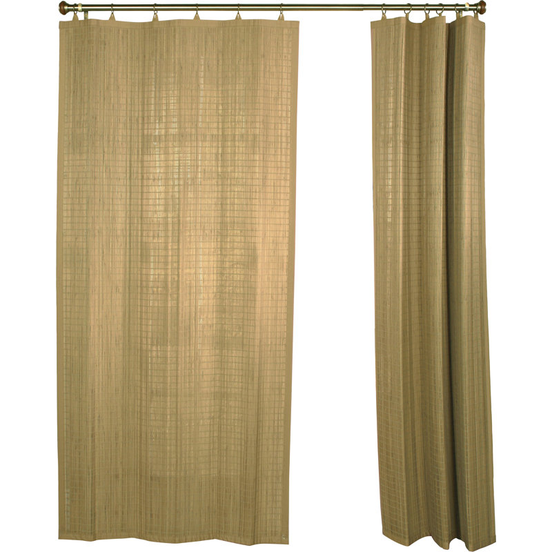 Panneau de rideau simple semi-diaphane Pelico, l 40 po x L 84 po, Espresso
