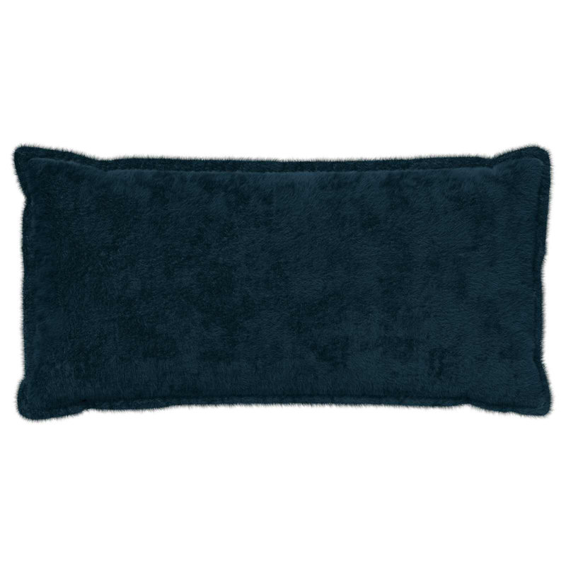 White Cushion Cover, Rectangle 50cm H x 70cm W, Navy Blue