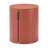 19" Brown Aluminum Round Drum End Table