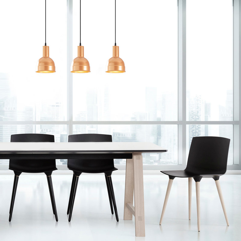 Luminaire suspendu en forme de dôme pour îlot de cuisine à 3 lumières Excalibur