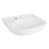 23" Rainsville White Porcelain Rectangular Wall Mount Bathroom Sink with Overflow