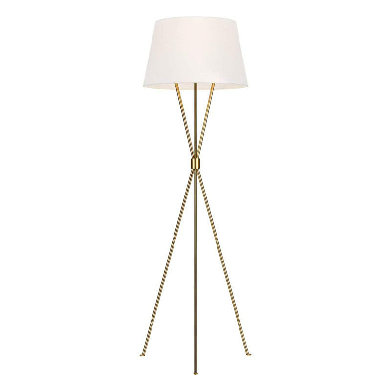 Moshannon 139cm Tripod Floor Lamp, Burnished Brass