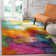 Tapis abstrait Ciara Watercolor Performance