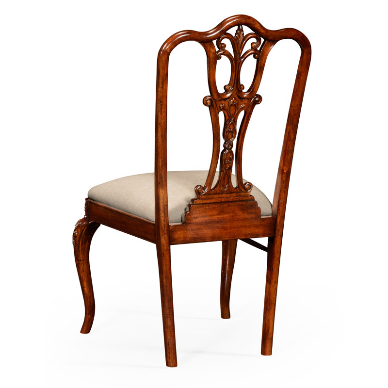 Mazo Upholstered Dining Chair, Antique Mahogany