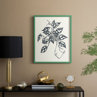 Growing Leaves III Framed Print - Solid Wood