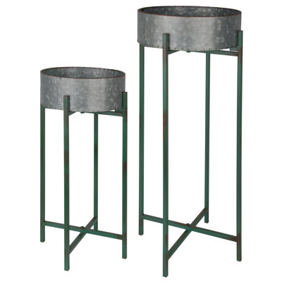 Round Shallow Pot on Stand