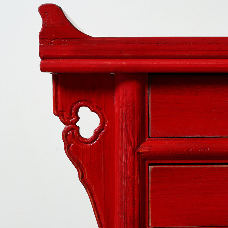 Armoire de hall d'entrée rétro, Rouge