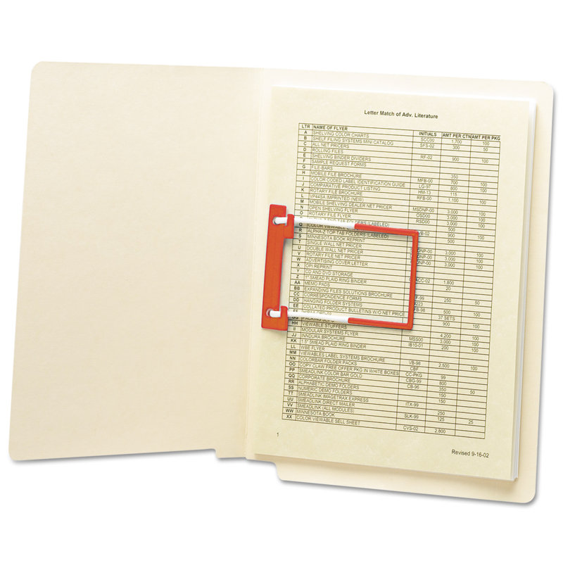 Smead® U-Clip Bonded Fasteners Plastic File Fasteners