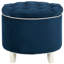 Alethea Velvet Tufted Round Solid Colour Ottoman with Storage-16540859