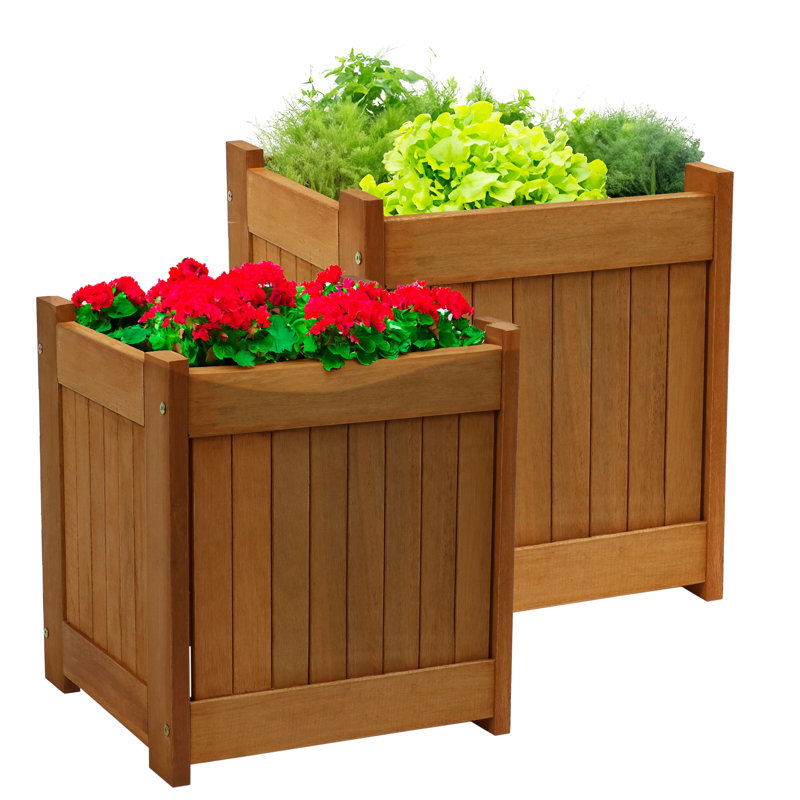 Delaire Wood Outdoor Planter Box, 2