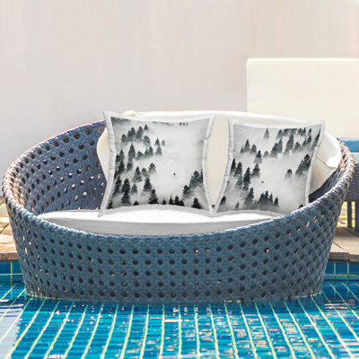 Floral Outdoor Throw Pillow
