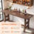 63'' Solid Wood Bar Table with Footrest