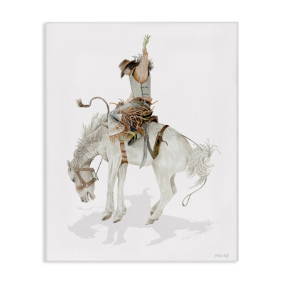  «Cowgirl on Eleving Horse», art mural sur toile par Cindy Jacobs