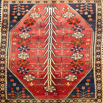 Tapis traditionnel rouge / brun Siyeh