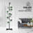 Modern Freestanding Metal Coat Rack with Sturdy Cross Base, Hall Tree Stand for Coats Jackets Hats Bags Entryway-682468853