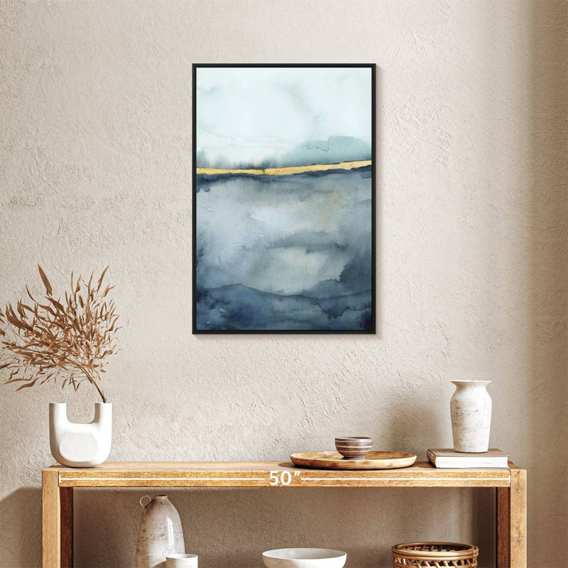 Horizon côtier II, Cadre flottant noir, 21 po x 31 po