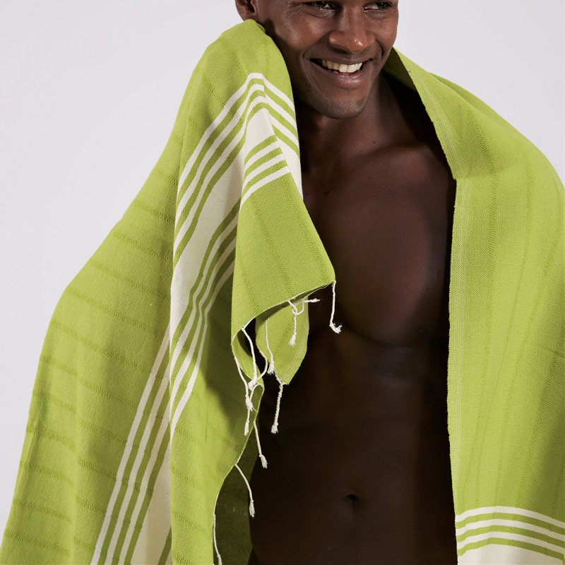 Belinda Cotton Ultra Light Beach Towel, Lime