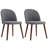 Linen Upholstered Side Chair with Solid Wood Legs (Set of 2)-587128350