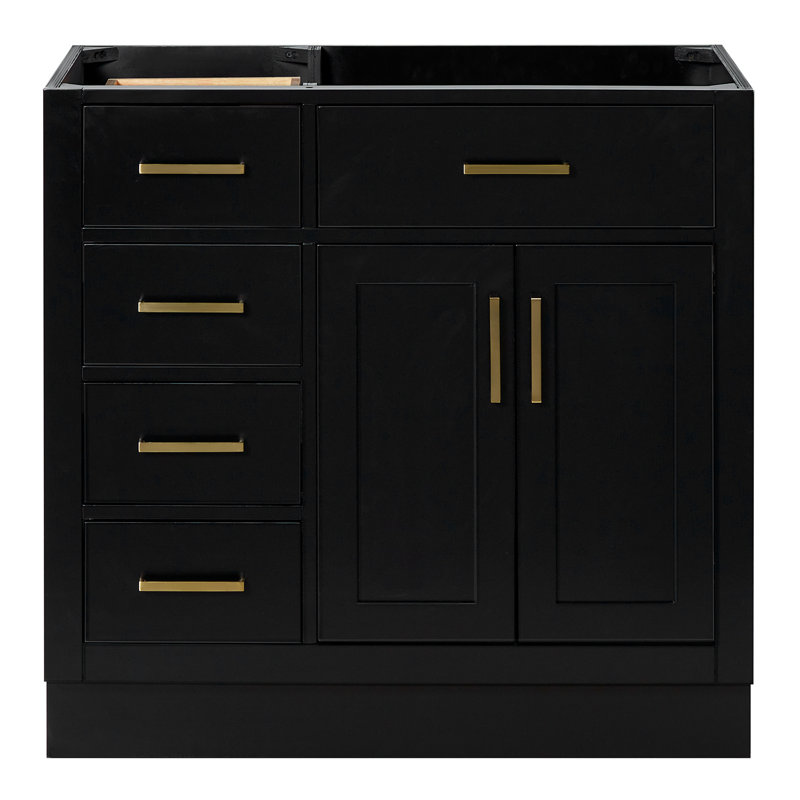 Base de meuble-lavabo simple 36 po Osoria, Noir