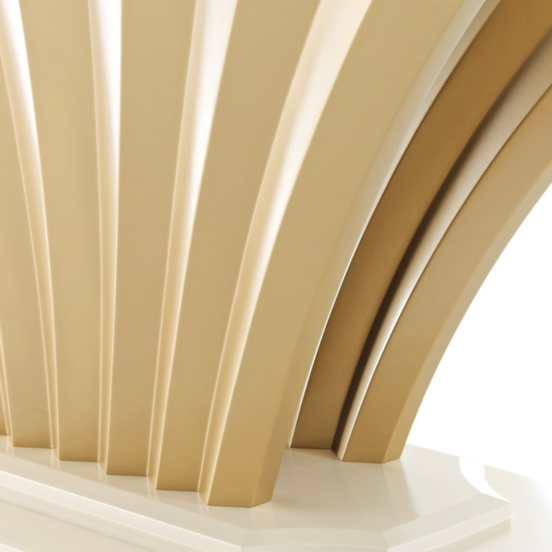 Fantosini Pedestal Dining Table - Creamy Pearl