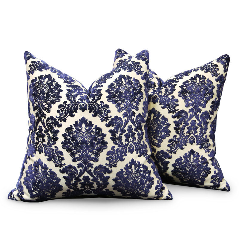 Da Vinci Velvet Square Pillow Cover & Insert