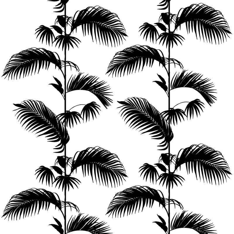Décalcomanie murale à rayures Palm Leaf