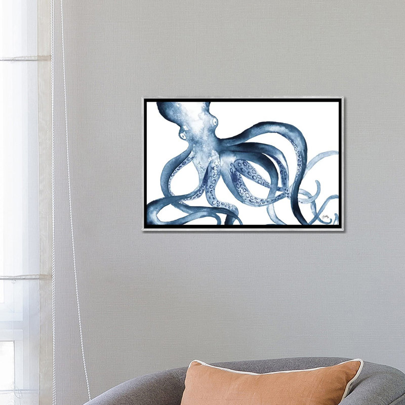 Print, Toile avec cadre argenté, Pas de tapis, H 18 po x l 26 po x P 1,5 po
