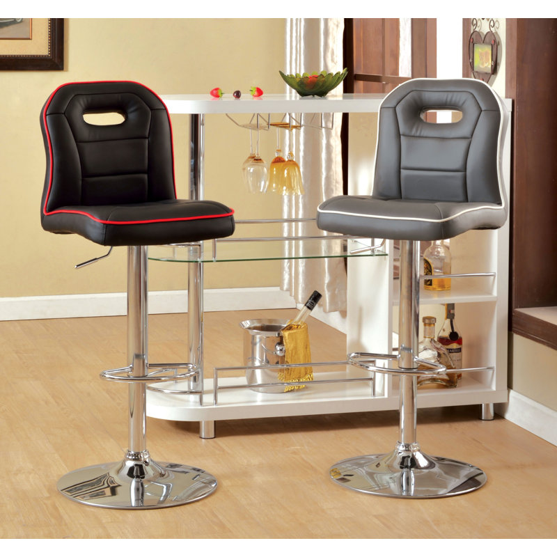 Swivel Adjustable Height Bar Stool, Gray
