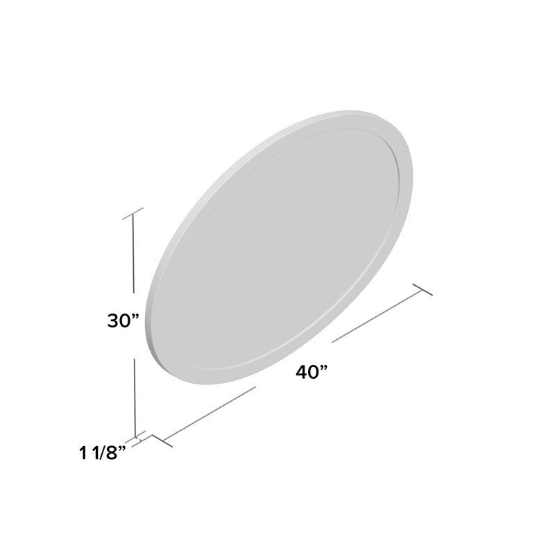 Stalter Oval Wall Mirror, Gray