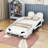 Agurne Twin Size Wooden Platform Bed with Wheels-23068889