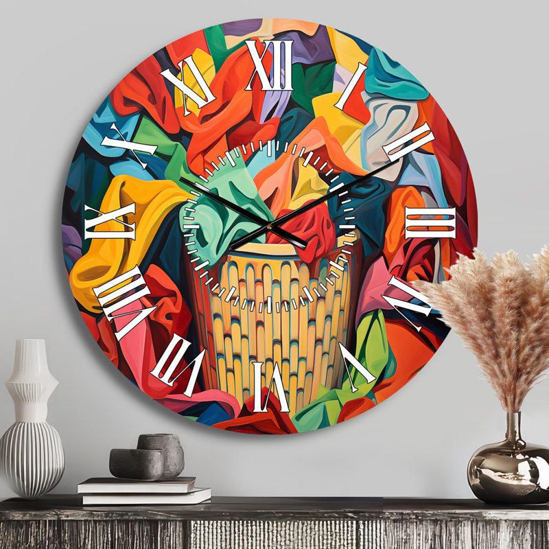 Horloge murale multicolore, Médium