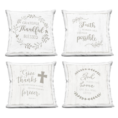 Ensemble de 4 coussins décoratifs Spiritual Faith