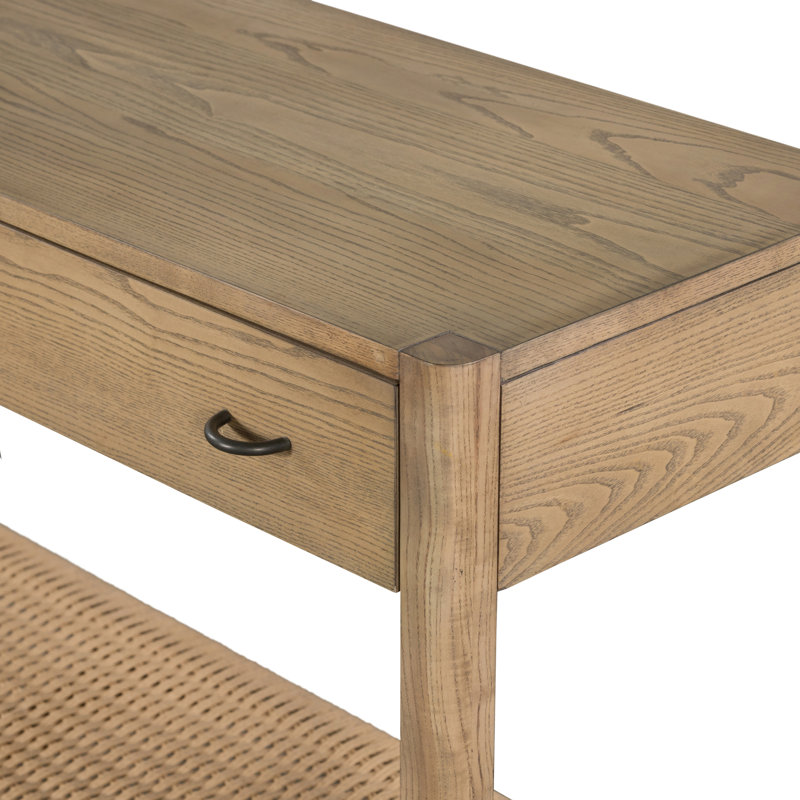 Console en bois massif 55 po Deirdre, Bois naturel