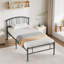Barnwell Bed Frame with Headboard and Footboard, Metal Platform Bed with Steel Slat Support, No Box Spring Needed, Easy Assembly-1846996471