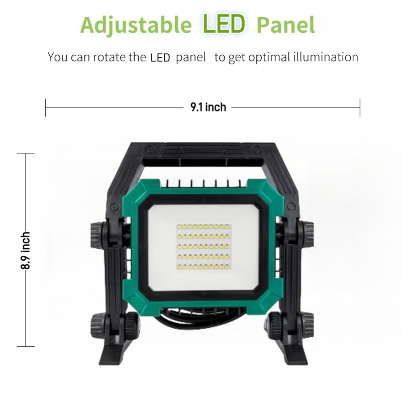 Portable Led Work Light, 3200 Lumen, 5000K Daylight Led 