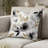 Country Farmhouse Accent Pillow - Floral Black Whisper Printed Throw Pillow-125944318
