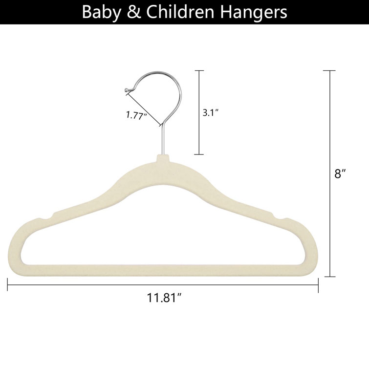 Wayfair Basics Petrone Velvet Non-Slip Standard Hanger Wayfair Basics Color: Ivory