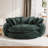 Oversized Compression Bean Bag Sofa - Large Round Loveseat With Pillows-106371822