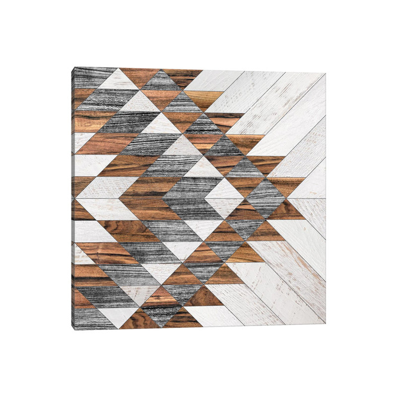 Urban Tribal Pattern No.12 by Zoltan Ratko - Print on Canvas, Wrapped Canvas, 30.48 cm H x 30.48 cm W