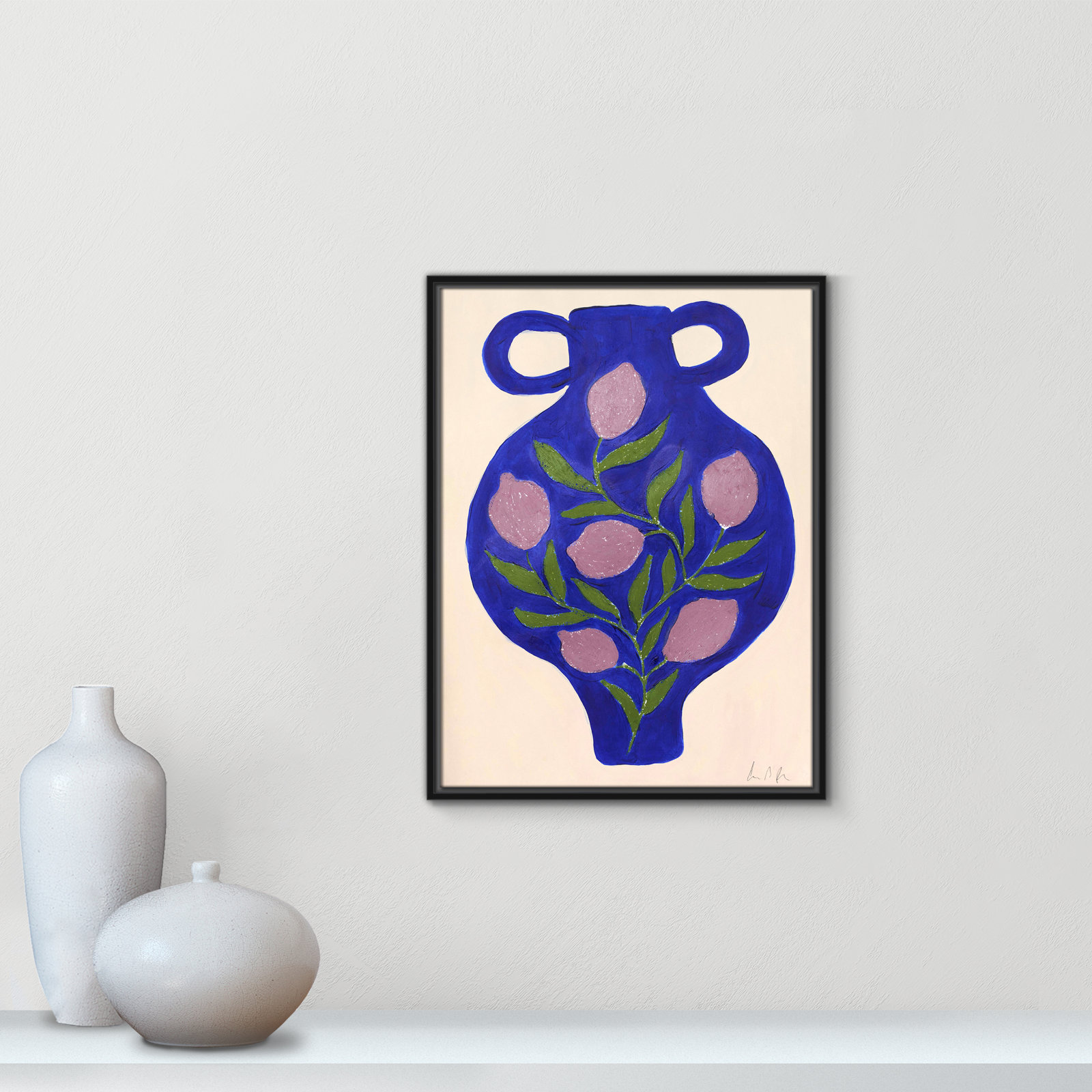Vase No. 03 Print by Camilla Bergqvist, Black, 25.5" H x 19.5" W