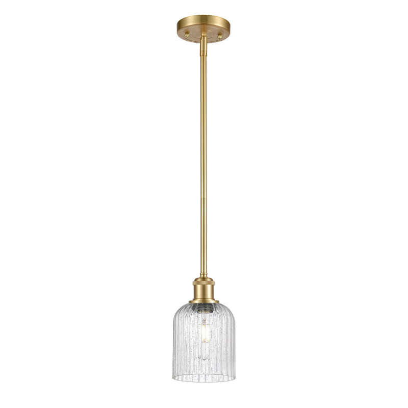 Luminaire suspendu 5 lumières Ballston Addeline, Or satiné, Grainé