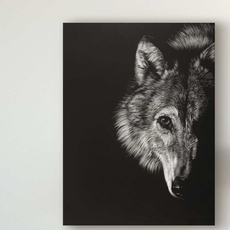 «Black Glimpse III» par Julie T. Chapman - reproduction d'art sur toile tendue, H 19 po x l 14 po x P 2 po