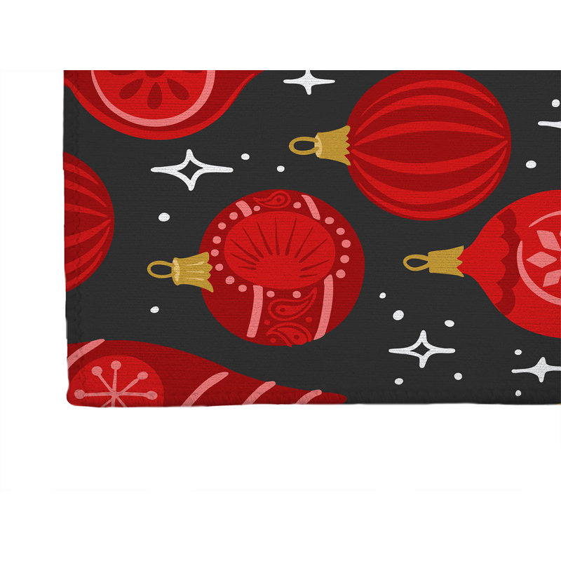 Paillasson Ornaments, Gris anthracite abstrait, L 60 po x L 84 po