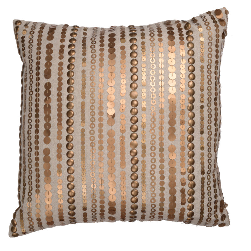 Striped Feather Throw Pillow